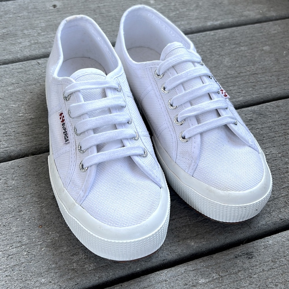 SUPERGA Cotu In White Lace Up Sneaker Size 36 - Picture 7 of 16